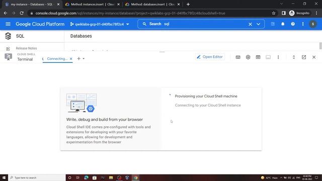 APIs Explorer: Cloud SQL  GSP423  Solution