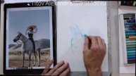 Уроки рисования 20. Как рисовать лошадь и всадника, часть четвертая. Рисуем лошадь пастелью