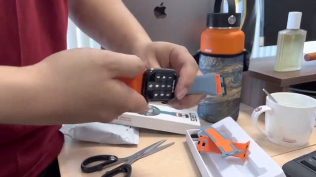 Mở hộp dây đeo UAG mua trên shoppe cho apple wathc