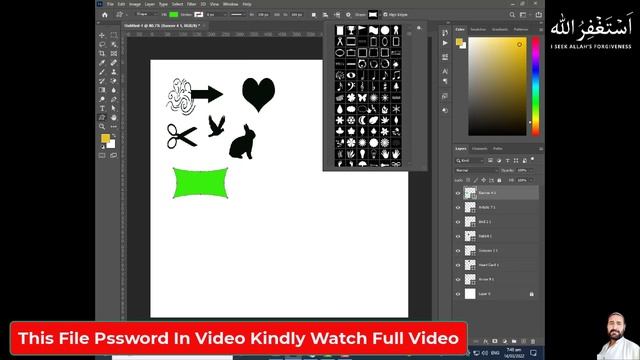 Free Download & Install Photoshop Shapes | Photoshop Shapes  Free Download || Yousuf Graphics