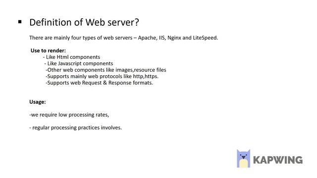 Java Interview question || Web server vs Application server || Apache tomcat is web or app server
