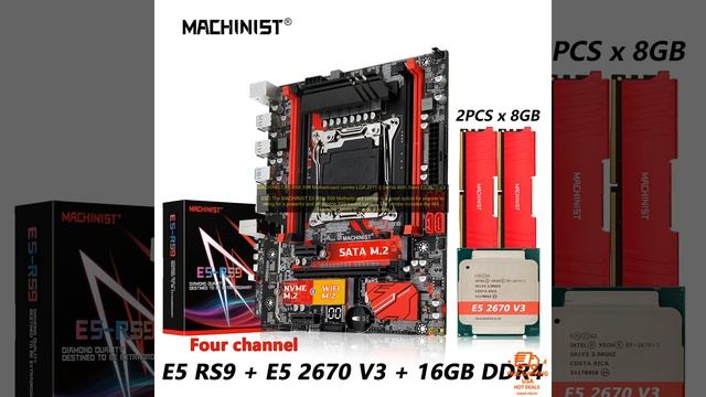 1005003294018095 MACHINIST E5 RS9 X99 Motherboard combo LGA 2011 3 Set kit With Xeon E5