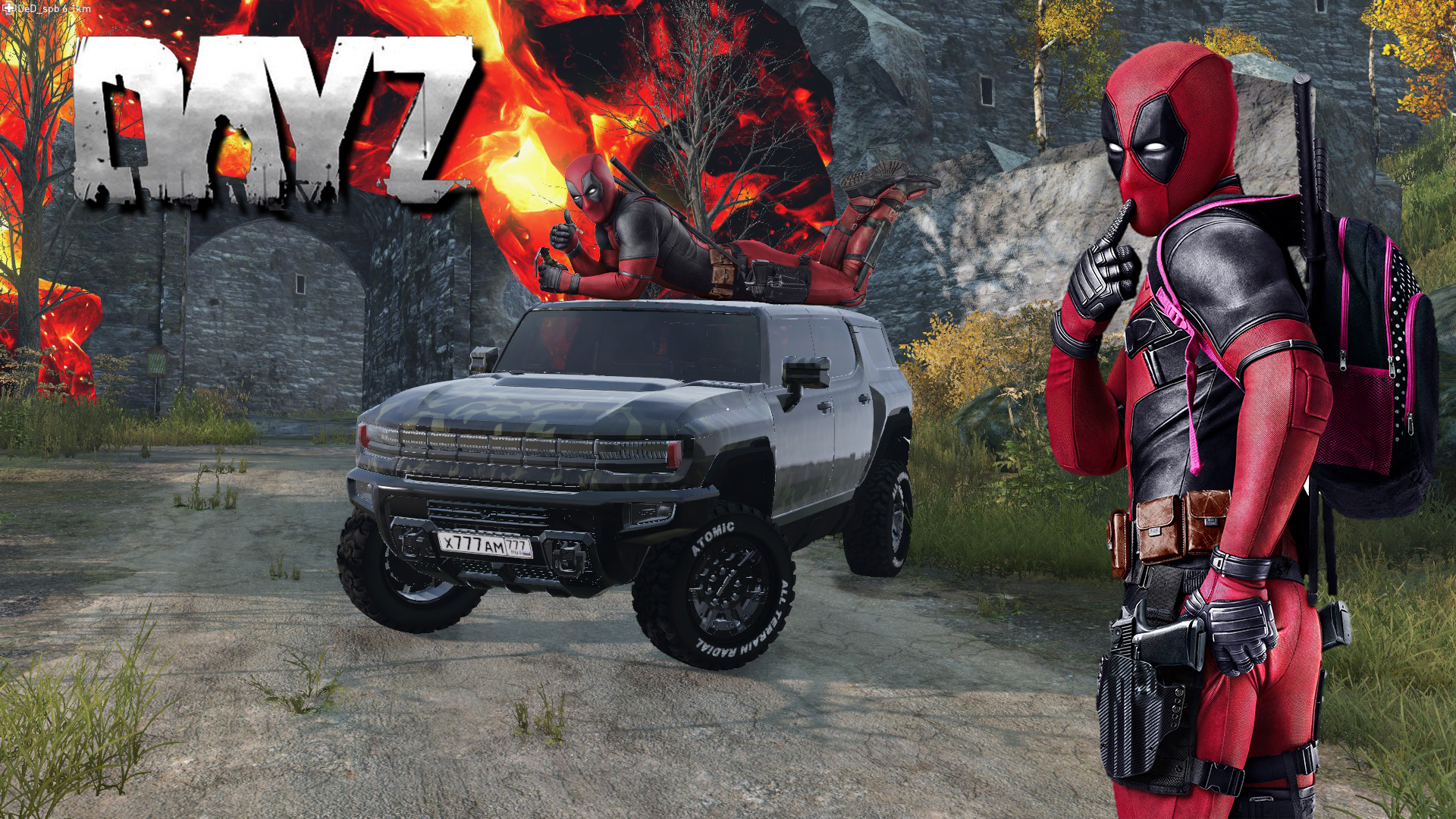 DayZ #Обзор машины HUMMER SUV DOORS DRIVER на сервере The path to oblivion-PVE