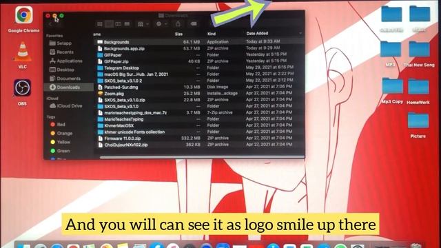 How to put Zero Two Dance on wallpaper on MacBook