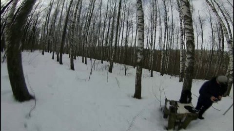 Mark3  первый полет в зимнем лесу