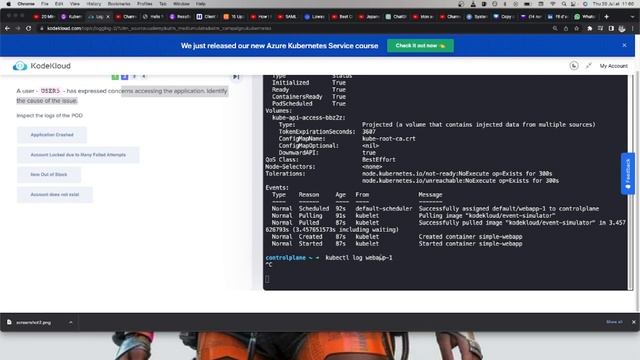 [kodekloud] CKAD Lab - logging- kubernetes