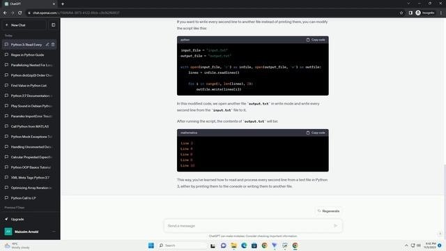 How To Write Every Second Line In Python 3