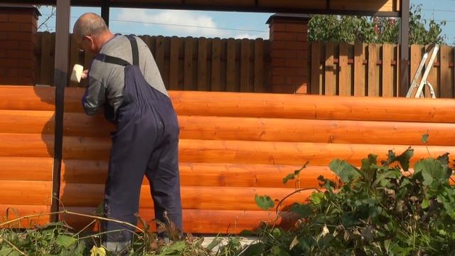 Блок-хаус и решётка из реек к навесу для авто своими руками.