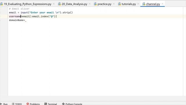 Python mini Project 3  Email Slicer