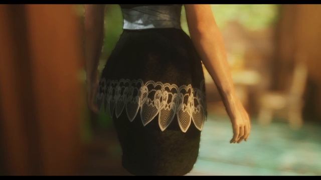 TES V - Skyrim Mods: Vespertine Butterfly Dress - UNP