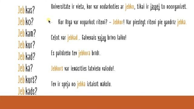 Приставка JEB- в Латышском  || Грамматическая 5минутка #2