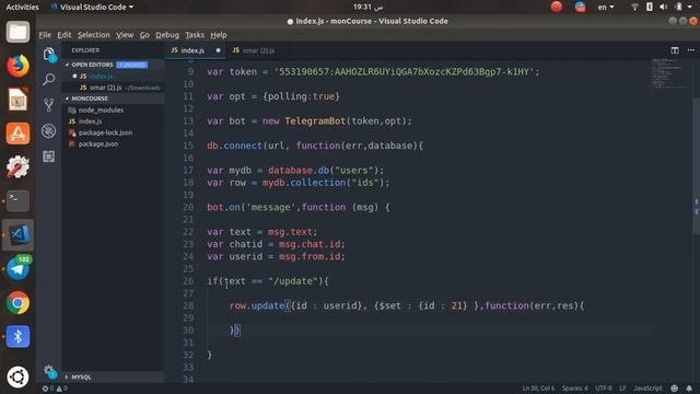 mongoDB #14 NodeJs | TelegramBot update
