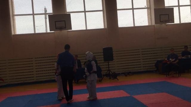 Первый бой Ангелины на соревнованиях 24.02.2019г за 2 е место