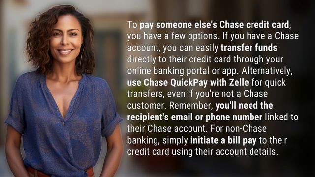 How do I pay someone else's credit card chase?