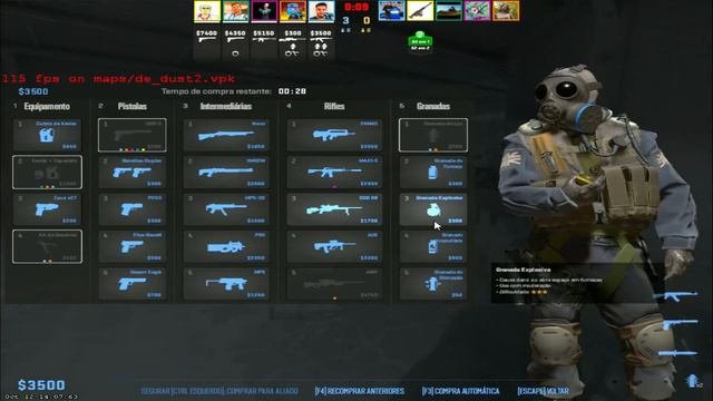 CS 2 Competitivo LOW SETTINGS RX 580 2048sp 51RISC com Xeon E5 2620 V3 UNLOCK TURBO BOOST