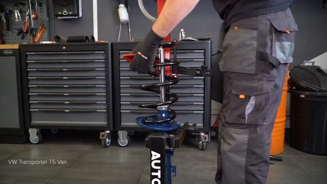 How to change front springs on VW T5 TRANSPORTER Van [TUTORIAL AUTODOC]