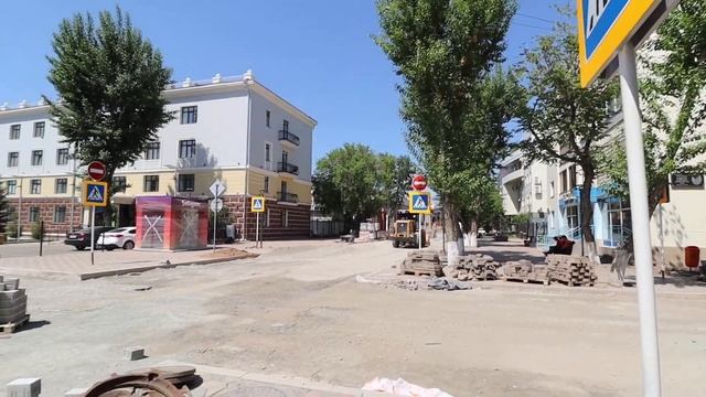 Пешеходная улица Астаны Демалыс Променад перед открытием