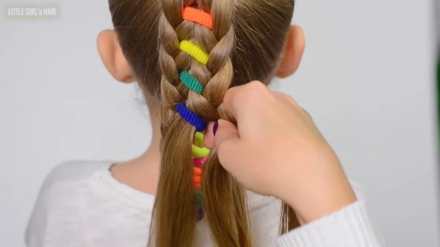 TOP 4 Braided Ponytails with Bright elastics ✿ HOW TO DO A BRAID | 2020 Hair Tutorial