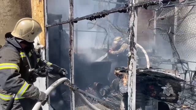 Пожар на складе в Краснодаре.