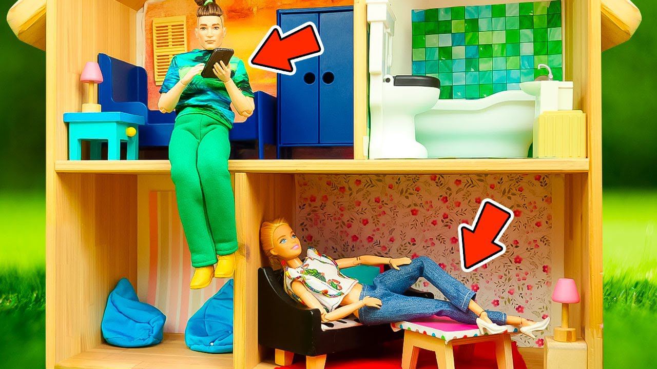 Новый дом Барби и Кена – Куклы делают ремонт – Игры для девочек в куклы
