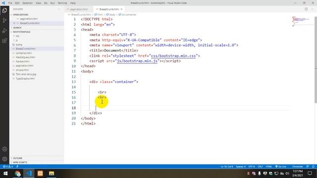 Breadcrumb in Bootstrap 4 | in Urdu