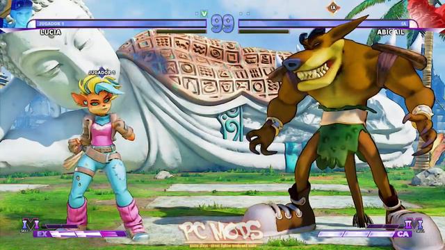 Street Fighter V PC CE mods -TAWNA Bandicoot vs Tiny The TIGER