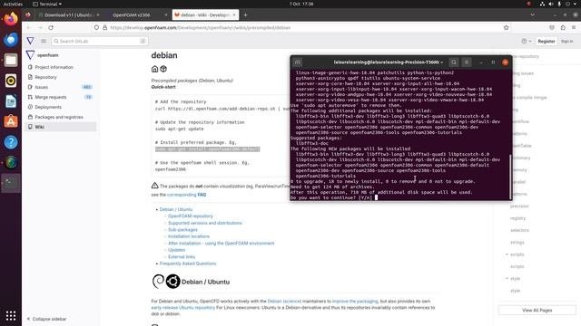 OpenFOAM v11 and OpenFOAM v2306 installation on Ubuntu 20.04.6 LTS  Use of Alias for version switc
