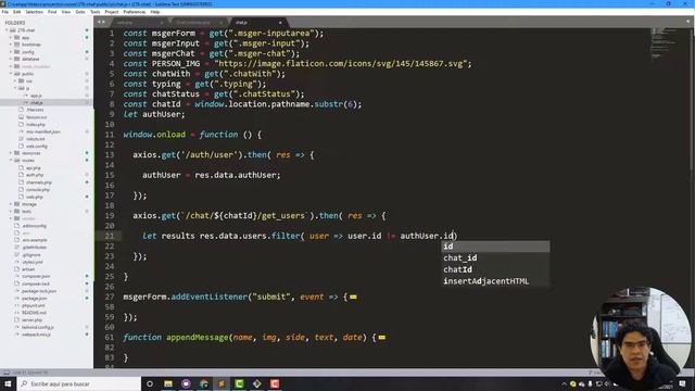18. Usuarios del chat - Aplicación de Chat con Laravel, Websockets y Laravel Echo