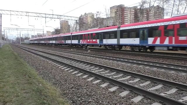 Электропоезд ЭГЭ2Тв-005 Иволга 3.0 аренда ЦППК поезд 73077308 Ипподром - Зеленоград-Крюково.