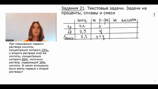 Задачи на проценты, смеси и сплавы.  Задание 21 ОГЭ.  Задание 9 ЕГЭ профиль.