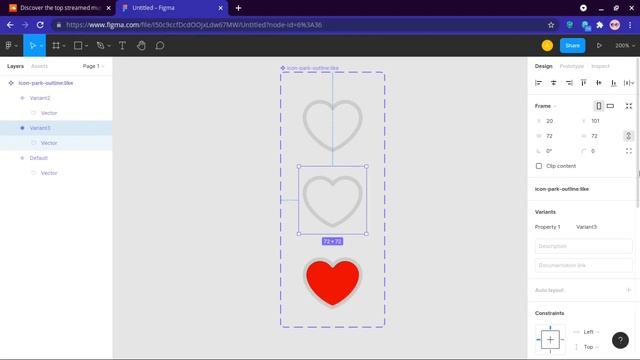Create a like toggle with figma