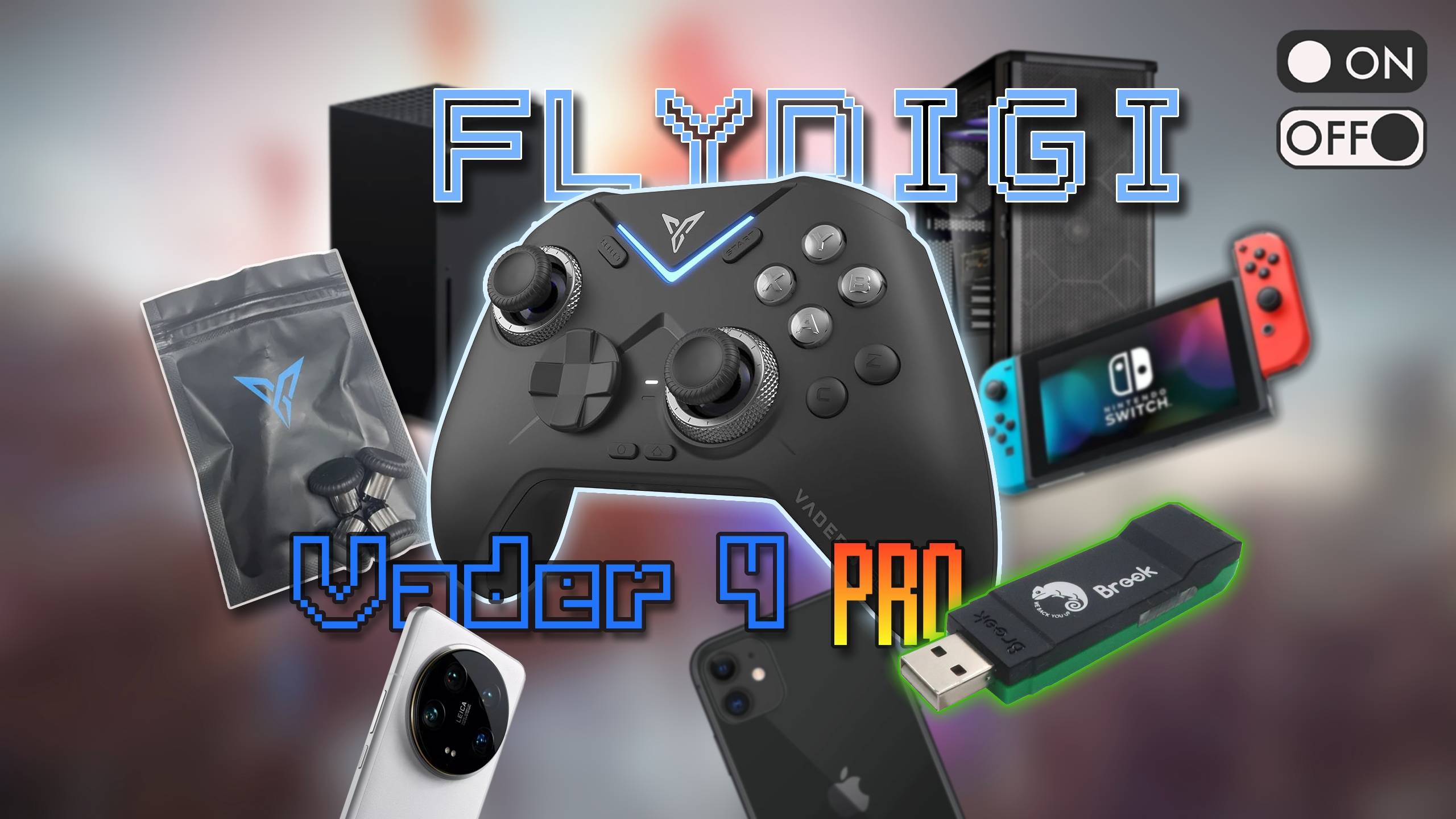 Flydigi Vader 4 Pro + Сменные Sticks + Brook Wingman XB2  + SoundTest, Soft + PC,Xbox,Nintendo,IOS