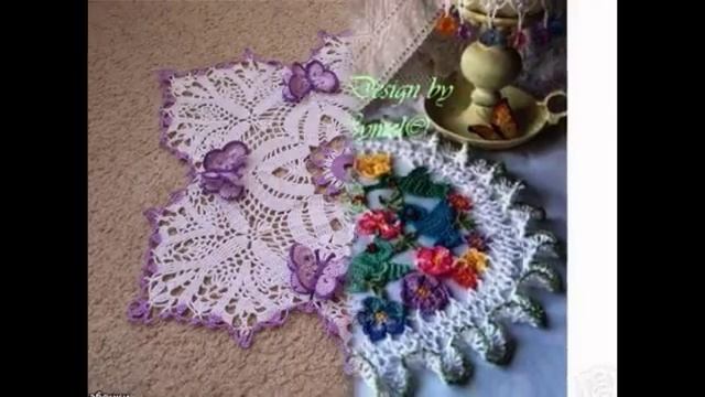 Объемные Красивые Салфетки Вязанные Крючком - 2019  Volumetric Beautiful Napkins Crochet