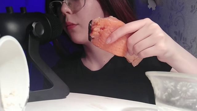 АСМР ? ИТИНГ СЁМГИ • ЛОСОСЯ ? мукбанг | ASMR eating salmon