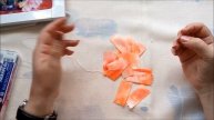 МК. Вышиваем принт с гвоздиками. Часть 3. Боковой цветок. Дополнительная тонировка.