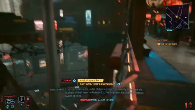 Don't Jump. There's Always Hope Takemura Chan 🥺 - Cyberpunk 2077 Funny Gameplay Clip