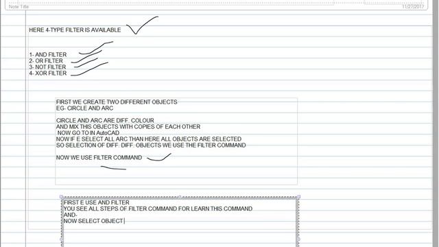 HOW USE FILTER COMMAND IN AutoCAD