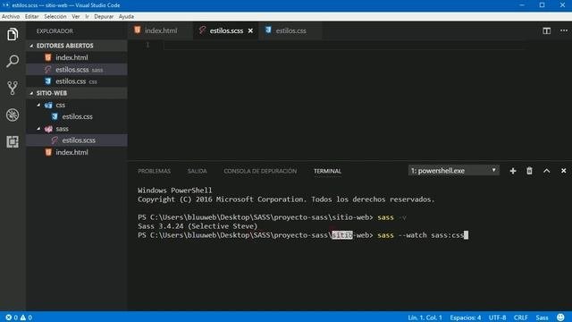 Sass curso 2 Enlazar archivos CSS desde cero para principiantes