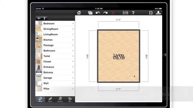 【iPad】RoomDesign (Dimension line)