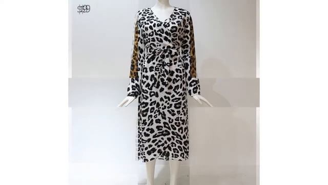 Одежда с AliExpress. Длинное шифоновое платье с длинными рукавами глубокий v образный вырез.