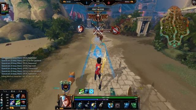SMITE: Sylvan-Ross Sylvanus and Queen's Guard Erlang Shen Skin Preview 4.8