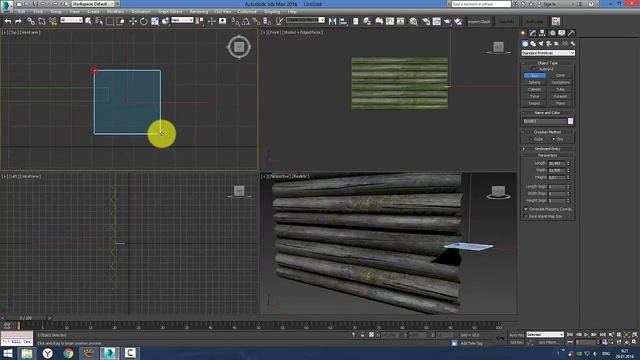 3Ds Max - моделирование стены из бревен (low poly)