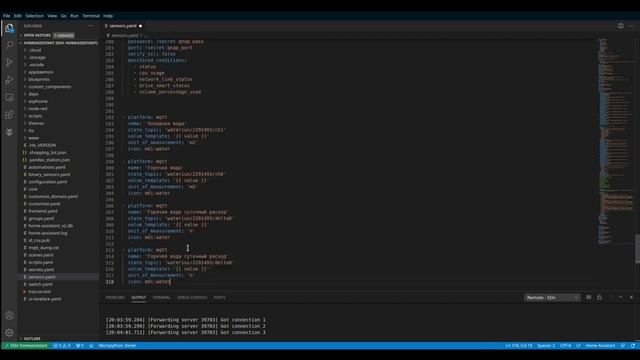Ватериус интеграция в Home Assistant. Удалённое получение данных с импульсных счётчиков воды.
