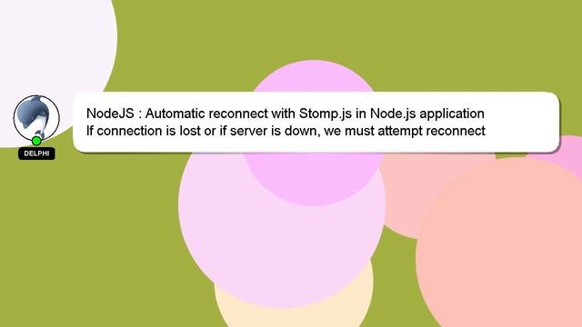 NodeJS : Automatic Reconnect With Stomp.js In Node.js Application