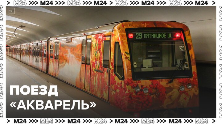 Дизайн тематического поезда "Акварель" выполнили в цветочном стиле - Москва 24