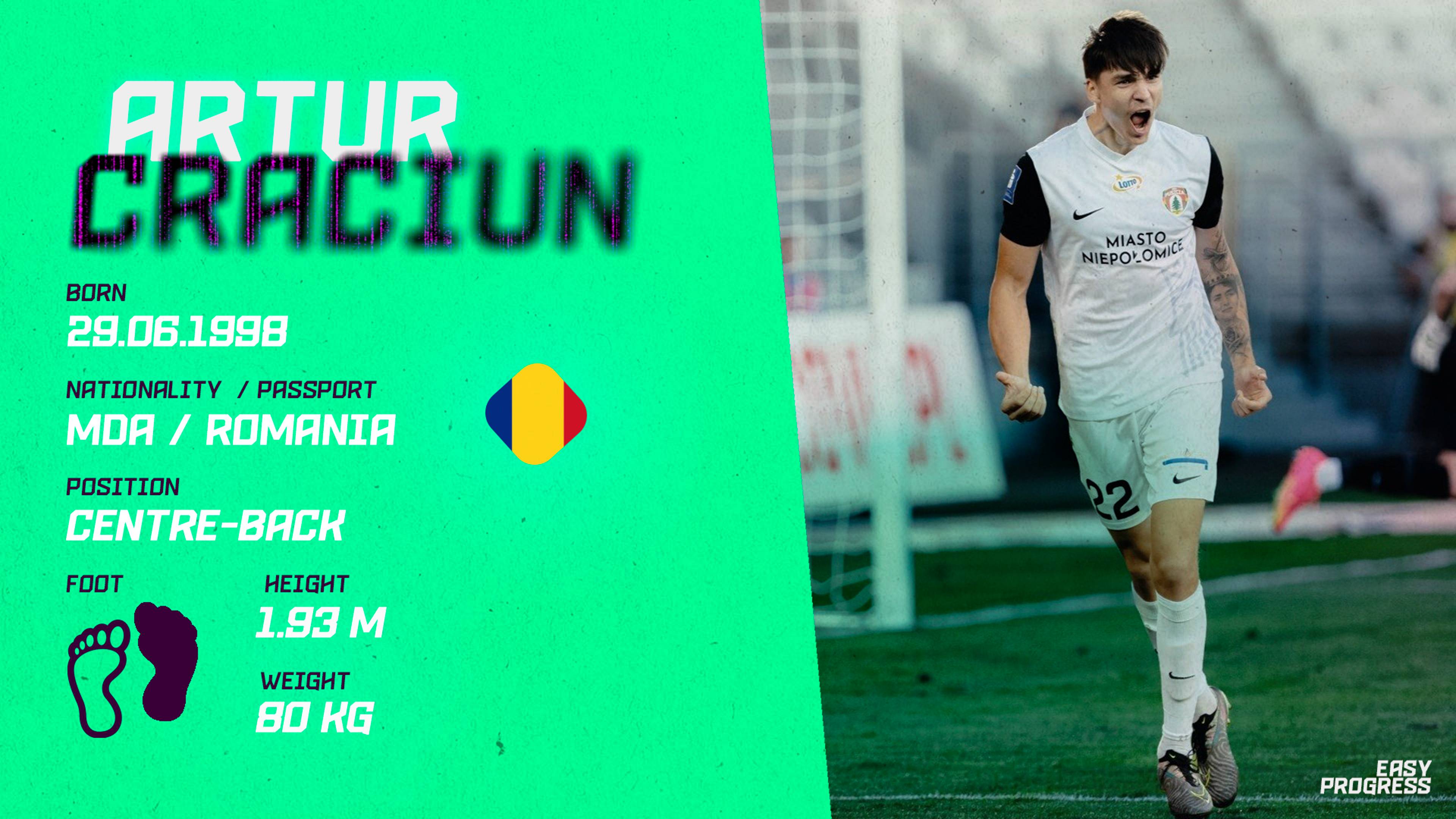 Artur CRACIUN || Central defender || 2023/2024 Highlights || EASY PROGRESS