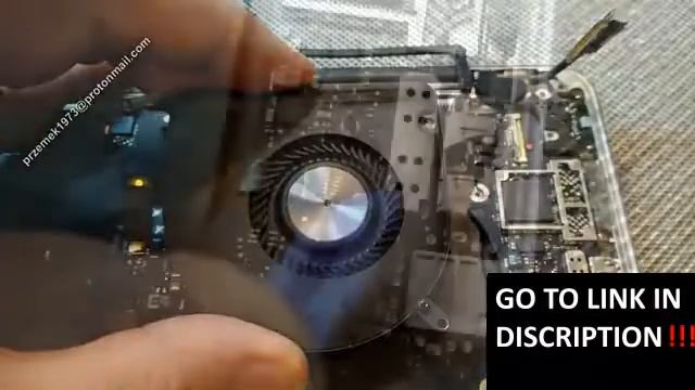 Macbook Pro A1398 disassembly battery, cooler fan clean, wymiana, jak rozłożyć