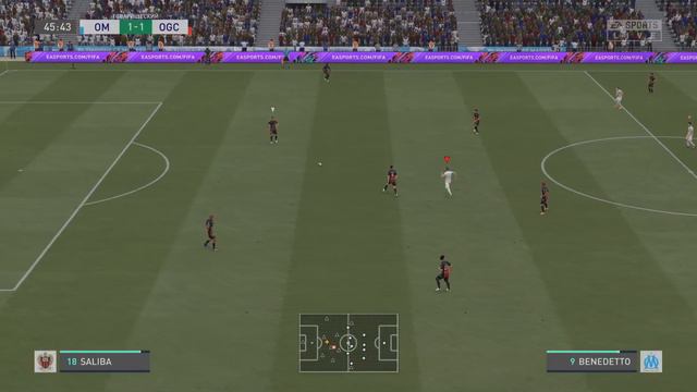 FIFA 21, 8-й матч, ЧЕМПИОНАТ FIFA center, Ligue 1, Olympique de Marseille - OGC Nice