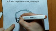 Как Рисовать Тортик из майнкрафта по Клеточкам Рисунки по Клеточкам
