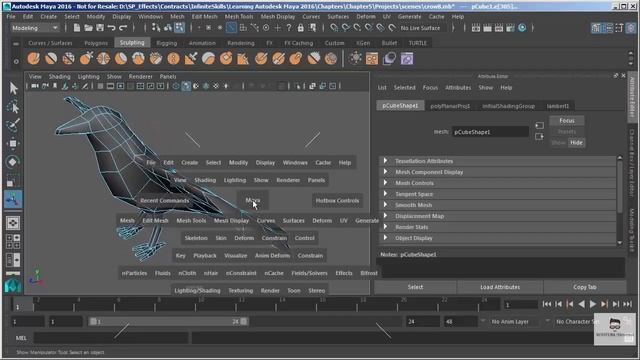 A.S Maya Tutorial for Beginners 2016 23 - UV Mapping Part 1